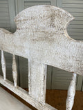 Antique Hungarian Settle Bench - LOVINGLY MADE FURNITURE, SUSSEX - details of back