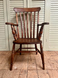 Antique Victorian Slatback Carver Chair - LOVINGLY MADE FURNITURE, SUSSEX - front
