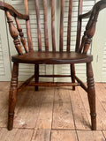 Antique Victorian Slatback Carver Chair - LOVINGLY MADE FURNITURE, SUSSEX - seat slab