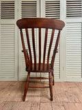 Antique Victorian Slatback Carver Chair - LOVINGLY MADE FURNITURE, SUSSEX - back view