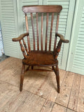 Antique Victorian Slatback Carver Chair - LOVINGLY MADE FURNITURE, SUSSEX - front view