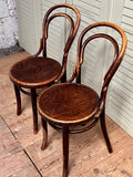 Vintage Bentwood Bistro Chairs, Pair - LOVINGLY MADE FURNITURE, SUSSEX - seat details