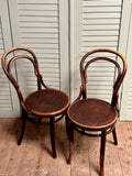 Vintage Bentwood Bistro Chairs, Pair - LOVINGLY MADE FURNITURE, SUSSEX - angles