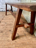 Antique French Oak Bench, c19thC - LOVINGLY MADE FURNITURE, SUSSEX - side view