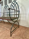 Vintage Wrought Iron Garden Bench - LOVINGLY MADE FURNITURE, SUSSEX - Antique & Vintage Furniture - right hand side