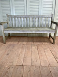 Vintage Garden Teak Bench, Large - LOVINGLY MADE FURNITURE, SUSSEX - Antique & Vintage Furniture - front
