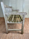 Vintage Garden Teak Bench, Large - LOVINGLY MADE FURNITURE, SUSSEX - Antique & Vintage Furniture - seat through