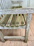 Vintage Garden Teak Bench, Large - LOVINGLY MADE FURNITURE, SUSSEX - Antique & Vintage Furniture - arm rests