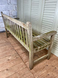 Vintage Garden Teak Bench, Large - LOVINGLY MADE FURNITURE, SUSSEX - Antique & Vintage Furniture - back angle