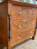 Antique Decorative Chest of Drawers, 3 over 3 - LOVINGLY MADE FURNITURE, SUSSEX - angle on, handles