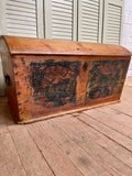 Antique Swedish Marriage Chest, 19thc - LOVINGLY MADE FURNITURE, SUSSEX - side on