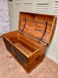 Antique Swedish Marriage Chest, 19thc - LOVINGLY MADE FURNITURE, SUSSEX - top open