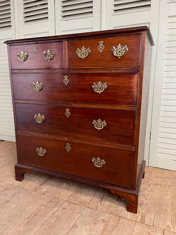 Antique Victorian Chest of Drawers, 2 over 3 - LOVINGLY MADE FURNITURE, SUSSEX - side view