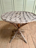Vintage Garden Table, Beech Weave - LOVINGLY MADE FURNITURE, SUSSEX - Antique & Vintage Furniture - top view