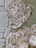 Antique Garden Statue, Pair of Cherubs - LOVINGLY MADE FURNITURE, SUSSEX - Antique & Vintage Furniture  - face