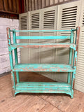 Vintage Teak Shelving, Painted - LOVINGLY MADE FURNITURE, SUSSEX - front on angle