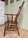 Antique Victorian Slatback Carver Chair - LOVINGLY MADE FURNITURE, SUSSEX - side on