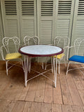Vintage French Garden Table & 4 Chairs - LOVINGLY MADE FURNITURE, SUSSEX - table and chairs for view