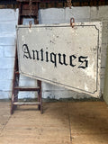 Vintage Double Sided "Antique" Sign - LOVINGLY MADE FURNITURE, SUSSEX - antique sign