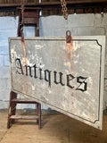 Vintage Double Sided "Antique" Sign - LOVINGLY MADE FURNITURE, SUSSEX - antique sign