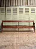 Vintage French Pine Bench - LOVINGLY MADE FURNITURE, SUSSEX - front on view