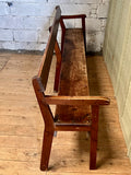 Vintage French Pine Bench - LOVINGLY MADE FURNITURE, SUSSEX - top view of seat