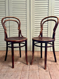 Vintage Bentwood Bistro Chairs, Pair - LOVINGLY MADE FURNITURE, SUSSEX - front facing