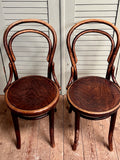 Vintage Bentwood Bistro Chairs, Pair - LOVINGLY MADE FURNITURE, SUSSEX - front