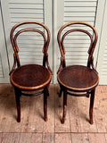 Vintage Bentwood Bistro Chairs, Pair - LOVINGLY MADE FURNITURE, SUSSEX - front on