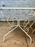 Vintage French Decorative Garden Table & 4 Chairs, Folding - LOVINGLY MADE FURNITURE, SUSSEX - legs of table