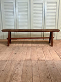 Antique French Oak Bench, c19thC - LOVINGLY MADE FURNITURE, SUSSEX - full bench