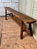 Antique French Oak Bench, c19thC - LOVINGLY MADE FURNITURE, SUSSEX - side view