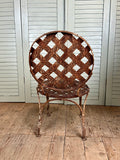 Antique Italian Chair, Decorative Wrought Iron - LOVINGLY MADE FURNITURE, SUSSEX  - back angle