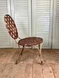 Antique Italian Chair, Decorative Wrought Iron - LOVINGLY MADE FURNITURE, SUSSEX  - side