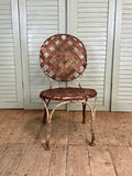 Antique Italian Chair, Decorative Wrought Iron - LOVINGLY MADE FURNITURE, SUSSEX  - side front