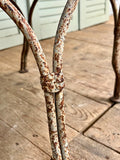 Antique Italian Chair, Decorative Wrought Iron - LOVINGLY MADE FURNITURE, SUSSEX  - leg details