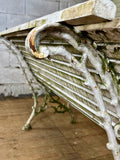 Antique French Garden Bench, Slatted - LOVINGLY MADE FURNITURE, SUSSEX - details of legs
