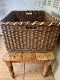 Antique Log Basket, Large - LOVINGLY MADE FURNITURE, SUSSEX - Antique & Vintage Furniture - side on view of panels