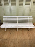 Vintage French Promenade Garden Bench - LOVINGLY MADE FURNITURE, SUSSEX - top front view