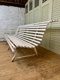 Vintage French Promenade Garden Bench - LOVINGLY MADE FURNITURE, SUSSEX - right side on view