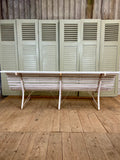 Vintage French Promenade Garden Bench - LOVINGLY MADE FURNITURE, SUSSEX - straight on view of back