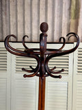 Vintage 'Thonet' Bentwood Coat Stand - LOVINGLY MADE FURNITURE, SUSSEX - view of 'S' curls