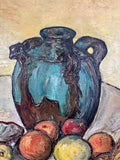 Oil Painting, Still Life - LOVINGLY MADE FURNITURE, SUSSEX -  blue vase