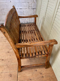 Vintage Teak Garden Bench - LOVINGLY MADE FURNITURE, SUSSEX - Antique & Vintage Furniture  - seat