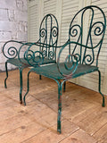 Antique French Garden Chairs, Pair - LOVINGLY MADE FURNITURE, SUSSEX - Antique & Vintage Furniture - side