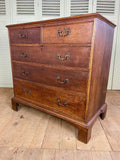 Antique Georgian Chest of Drawers, 2 over 3 - LOVINGLY MADE FURNITURE, SUSSEX - Antique & Vintage Furniture - front facing