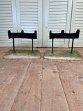 Antique Wrought Iron Boot Scrapes, Pair - LOVINGLY MADE FURNITURE, SUSSEX - Antique & Vintage Furniture - front