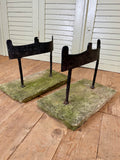 Antique Wrought Iron Boot Scrapes, Pair - LOVINGLY MADE FURNITURE, SUSSEX - Antique & Vintage Furniture - side