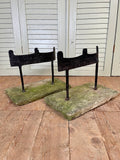 Antique Wrought Iron Boot Scrapes, Pair - LOVINGLY MADE FURNITURE, SUSSEX - Antique & Vintage Furniture - side 