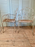 Vintage French Garden Chairs, Mathieu Matelot, Pair - LOVINGLY MADE FURNITURE, SUSSEX - Antique & Vintage Furniture - pair